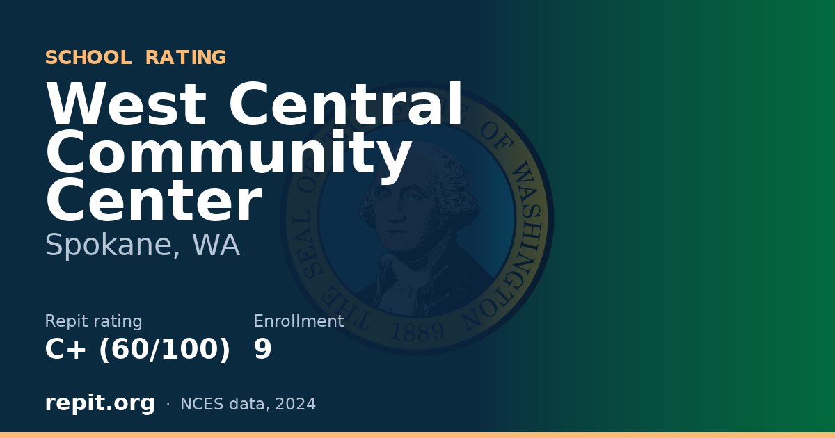 West Central Community Center, Spokane, WA — Repit school rating C+ (60/100)