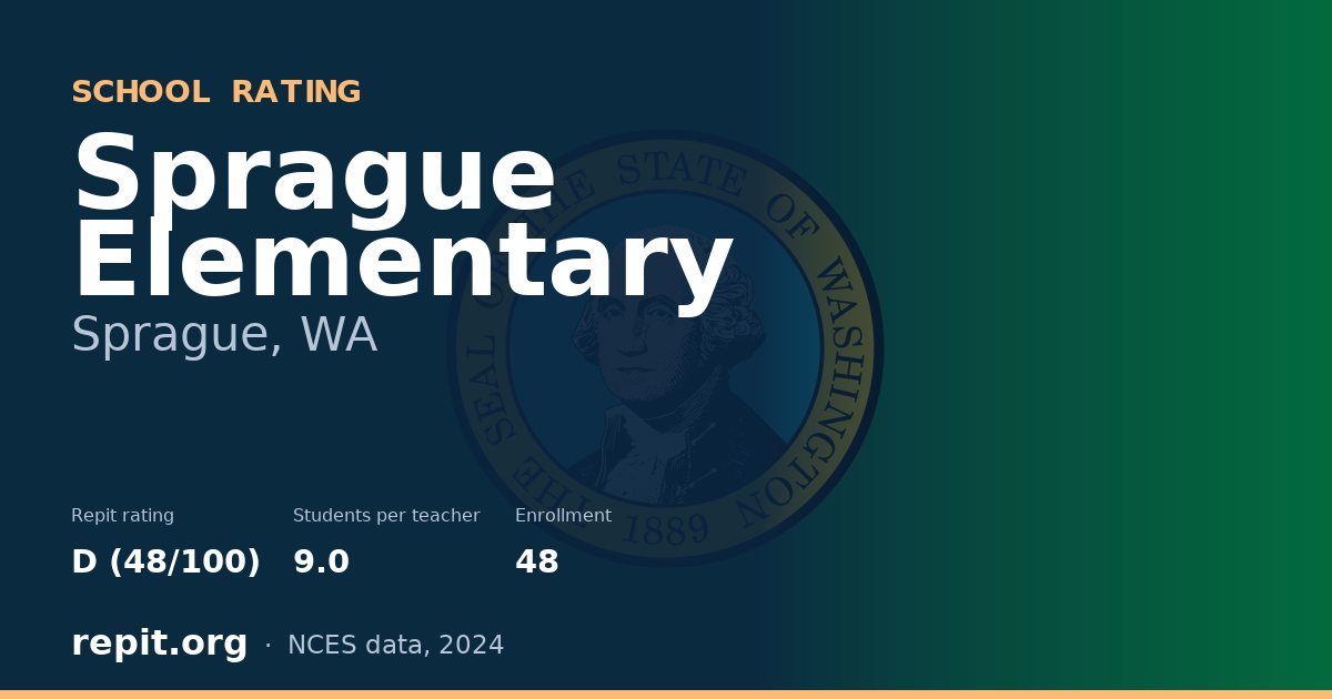 Sprague Elementary, Sprague, WA — Repit school rating D (48/100)
