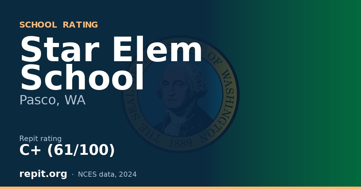 Star Elem School, Pasco, WA — Repit school rating C+ (61/100)