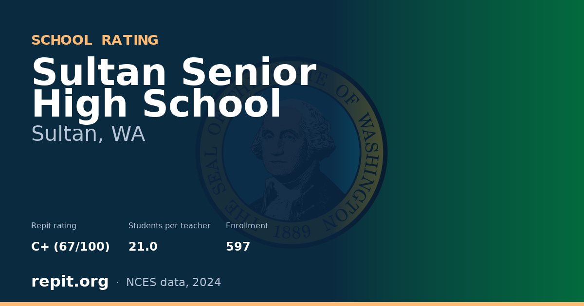 Sultan Senior High School, Sultan, WA — Repit school rating C+ (67/100)