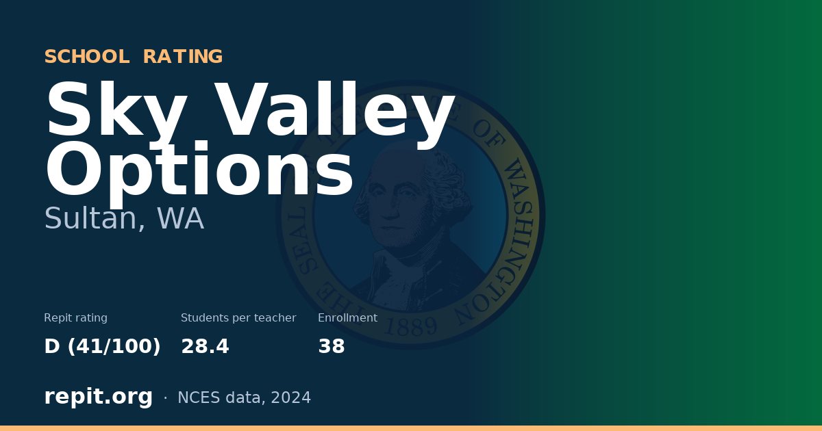 Sky Valley Options, Sultan, WA — Repit school rating D (41/100)