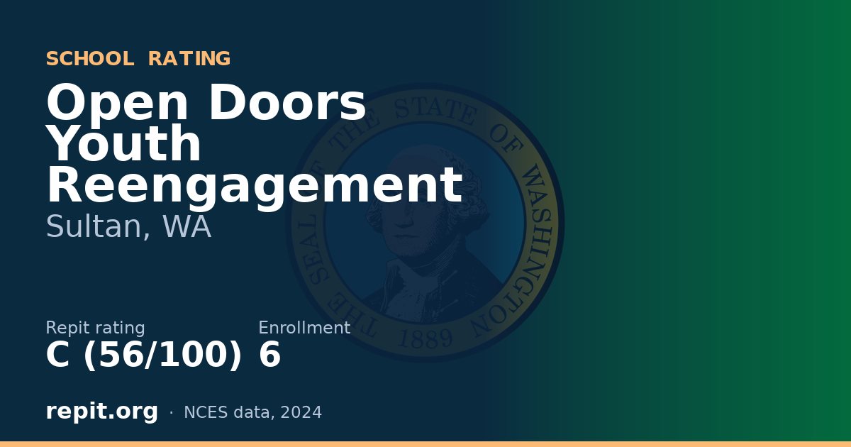 Open Doors Youth Reengagement, Sultan, WA — Repit school rating C (56/100)