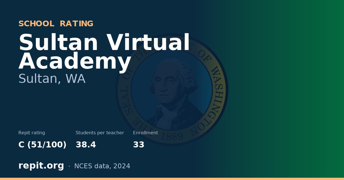 Sultan Virtual Academy, Sultan, WA — Repit school rating C (51/100)