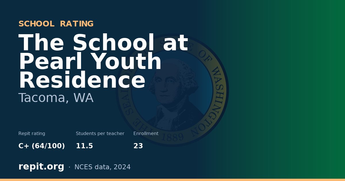 The School at Pearl Youth Residence, Tacoma, WA — Repit school rating C+ (64/100)