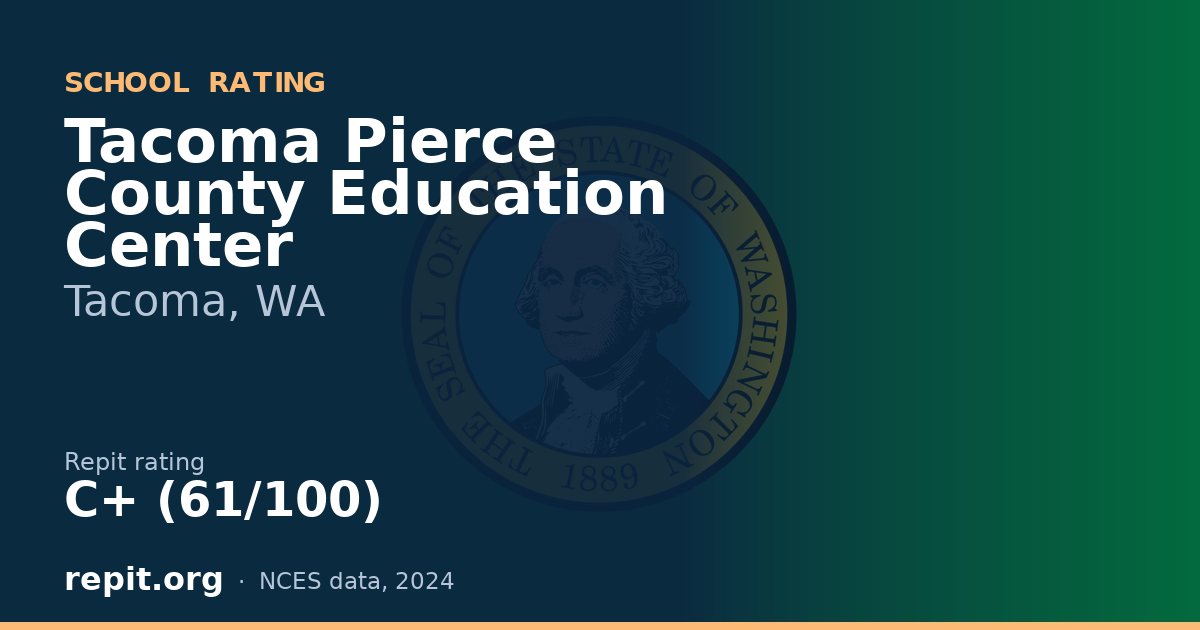 Tacoma Pierce County Education Center, Tacoma, WA — Repit school rating C+ (61/100)
