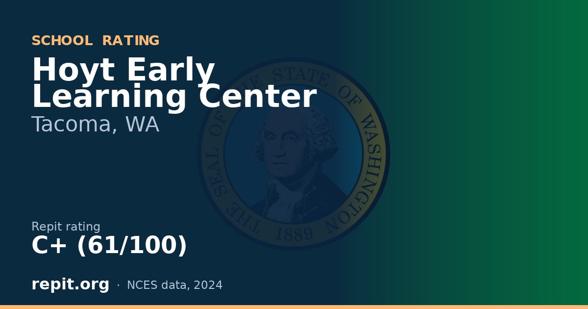 Hoyt Early Learning Center, Tacoma, WA — Repit school rating C+ (61/100)