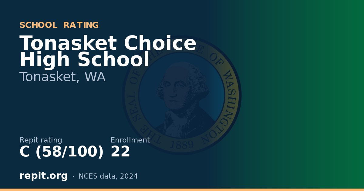 Tonasket Choice High School, Tonasket, WA — Repit school rating C (58/100)