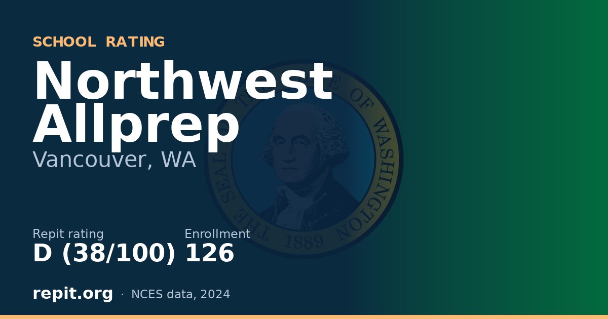 Northwest Allprep, Vancouver, WA — Repit school rating D (38/100)