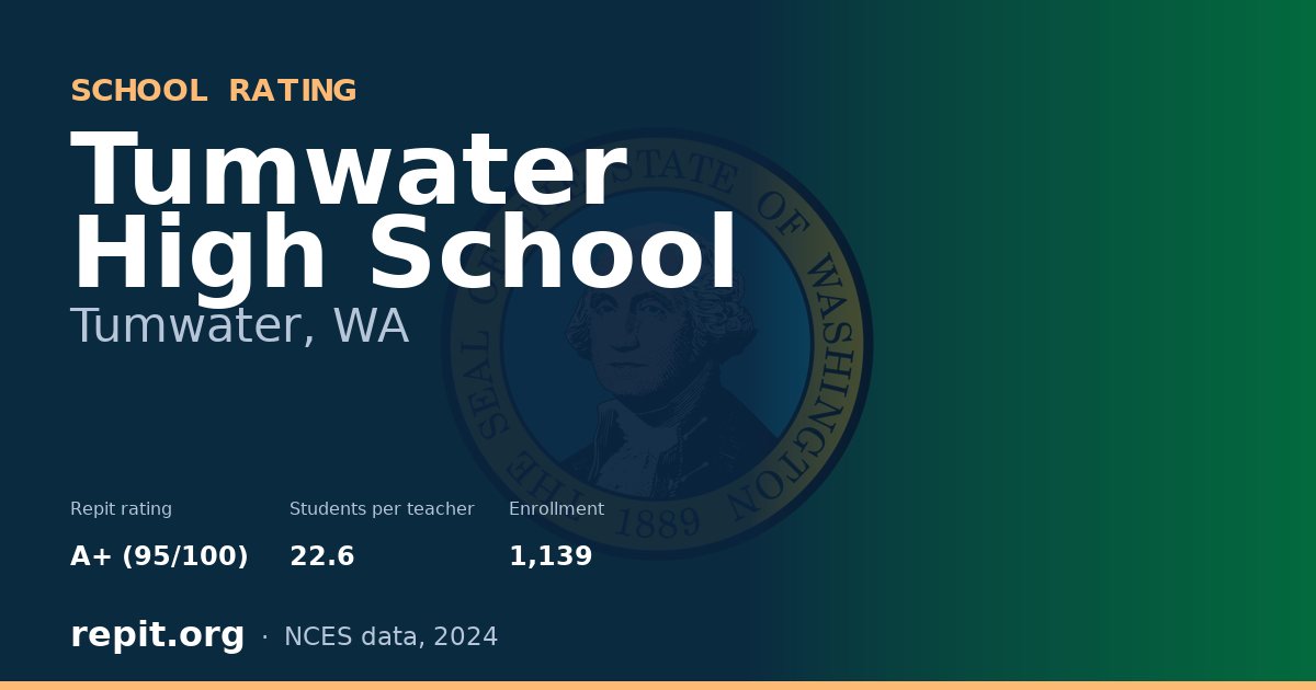 Tumwater High School, Tumwater, WA — Repit school rating A+ (95/100)