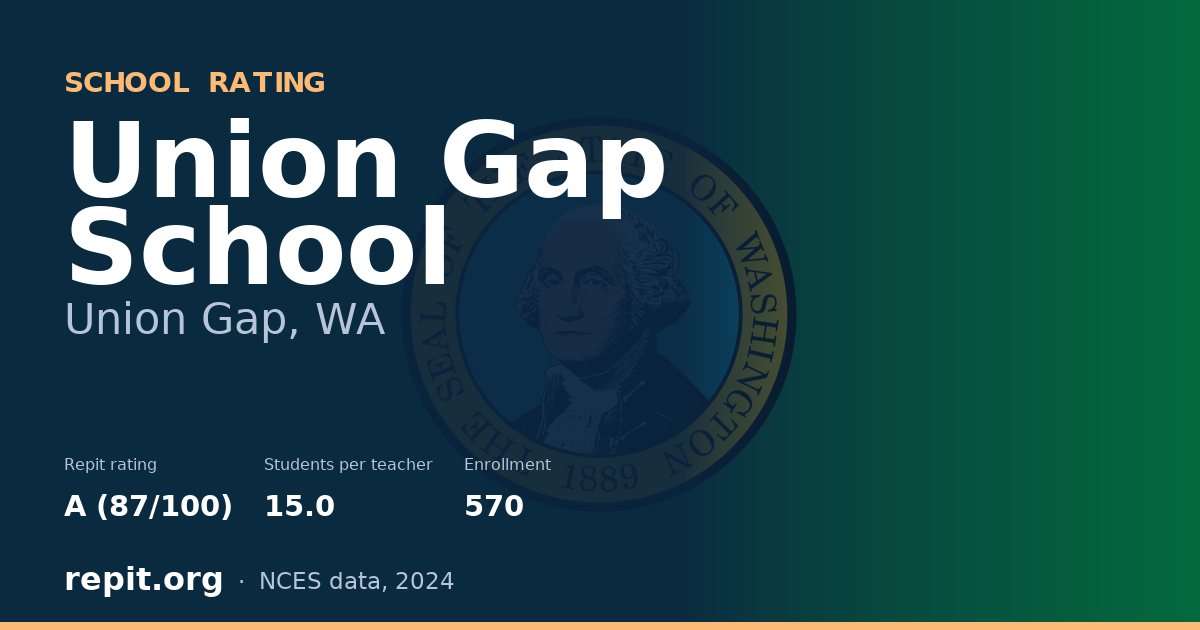 Union Gap School, Union Gap, WA — Repit school rating A (87/100)