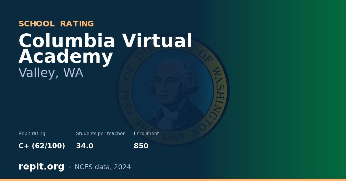 Columbia Virtual Academy, Valley, WA — Repit school rating C+ (62/100)