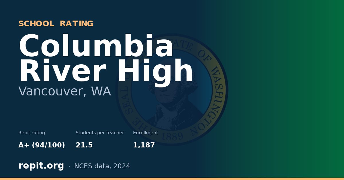 Columbia River High, Vancouver, WA — Repit school rating A+ (94/100)
