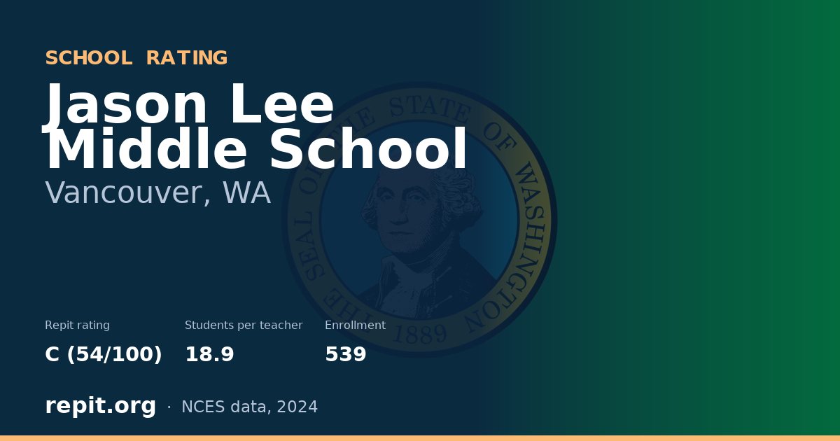 Jason Lee Middle School, Vancouver, WA — Repit school rating C (54/100)