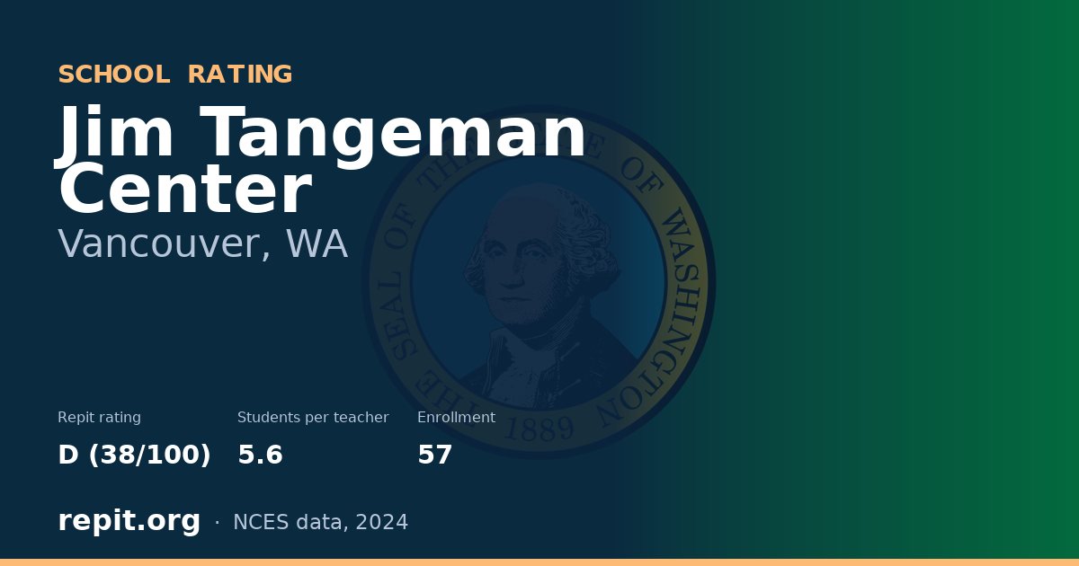 Jim Tangeman Center, Vancouver, WA — Repit school rating D (38/100)