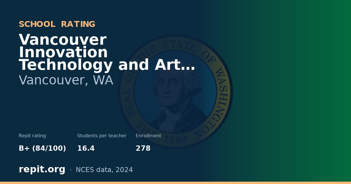 Vancouver Innovation Technology and Arts Elementary, Vancouver, WA — Repit school rating B+ (84/100)