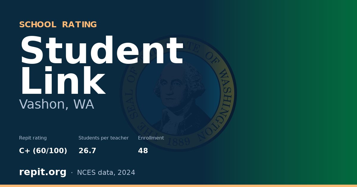 Student Link, Vashon, WA — Repit school rating C+ (60/100)