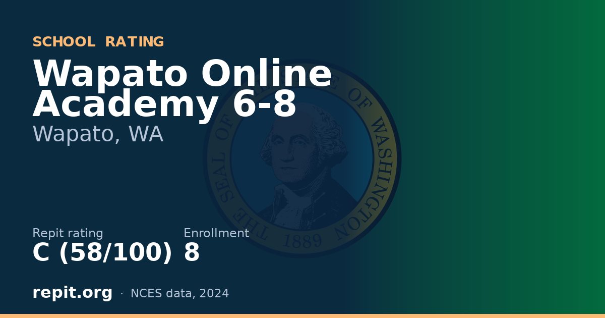 Wapato Online Academy 6-8, Wapato, WA — Repit school rating C (58/100)