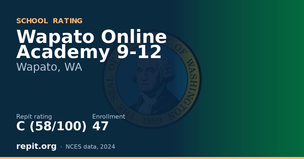 Wapato Online Academy 9-12, Wapato, WA — Repit school rating C (58/100)