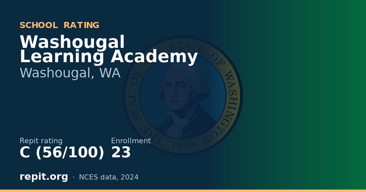 Washougal Learning Academy, Washougal, WA — Repit school rating C (56/100)