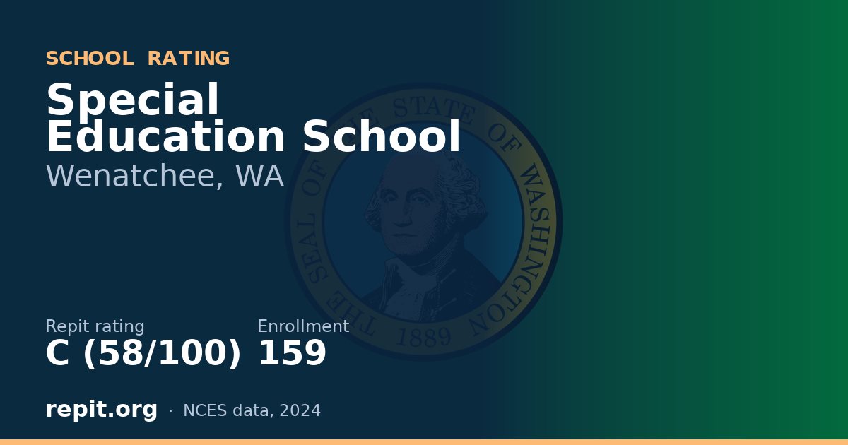 Special Education School, Wenatchee, WA — Repit school rating C (58/100)