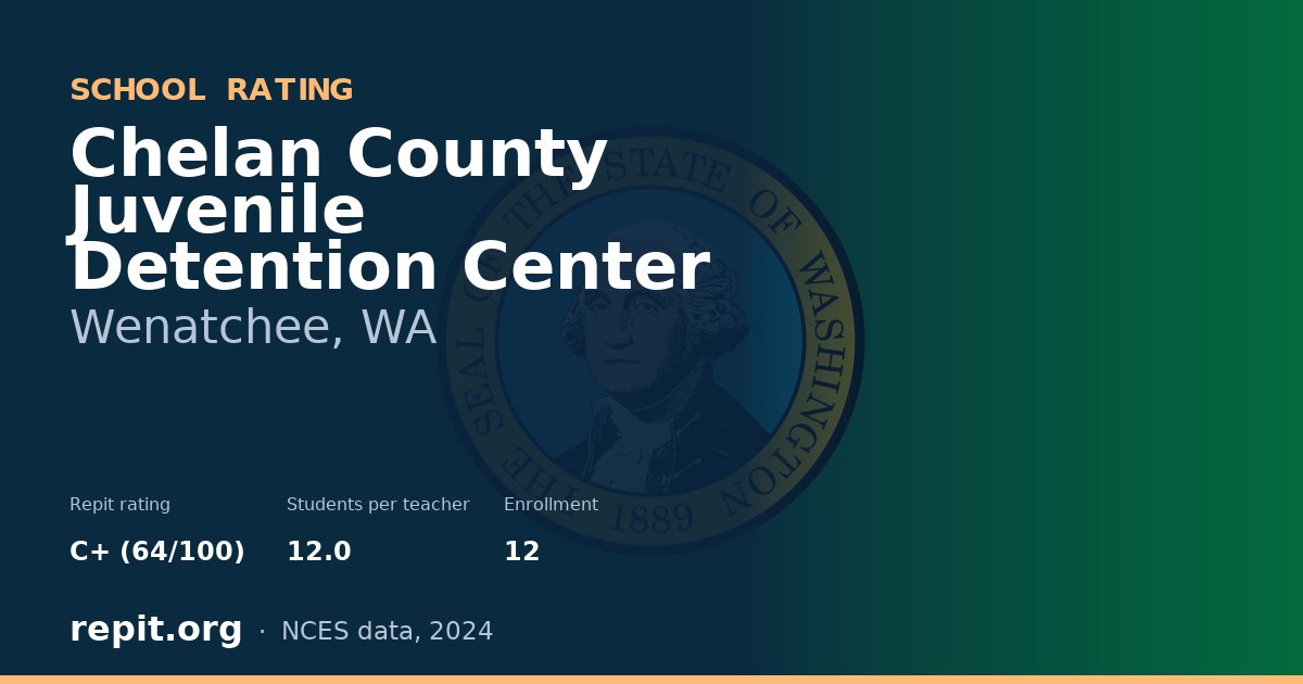 Chelan County Juvenile Detention Center, Wenatchee, WA — Repit school rating C+ (64/100)