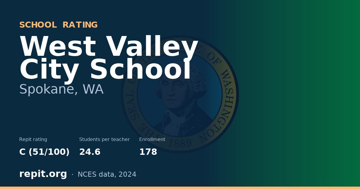 West Valley City School, Spokane, WA — Repit school rating C (51/100)