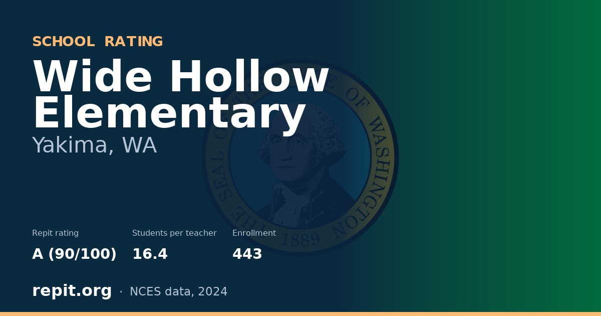 Wide Hollow Elementary, Yakima, WA — Repit school rating A (90/100)