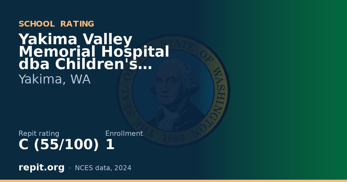 Yakima Valley Memorial Hospital dba Children's Village, Yakima, WA — Repit school rating C (55/100)