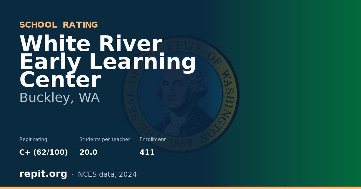 White River Early Learning Center, Buckley, WA — Repit school rating C+ (62/100)