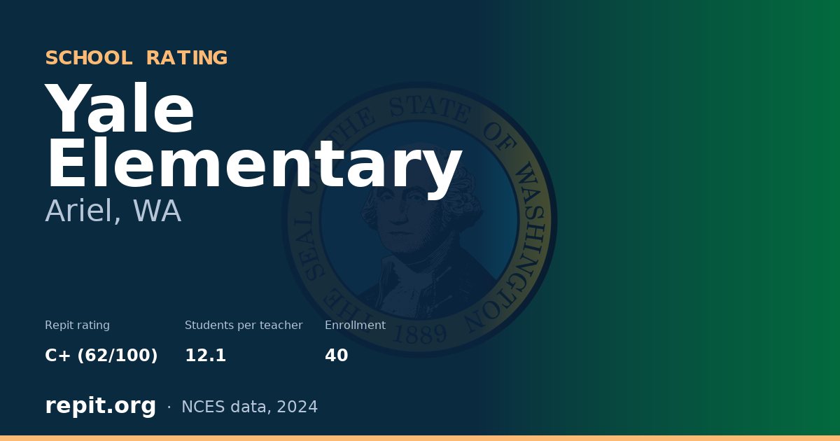 Yale Elementary, Ariel, WA — Repit school rating C+ (62/100)