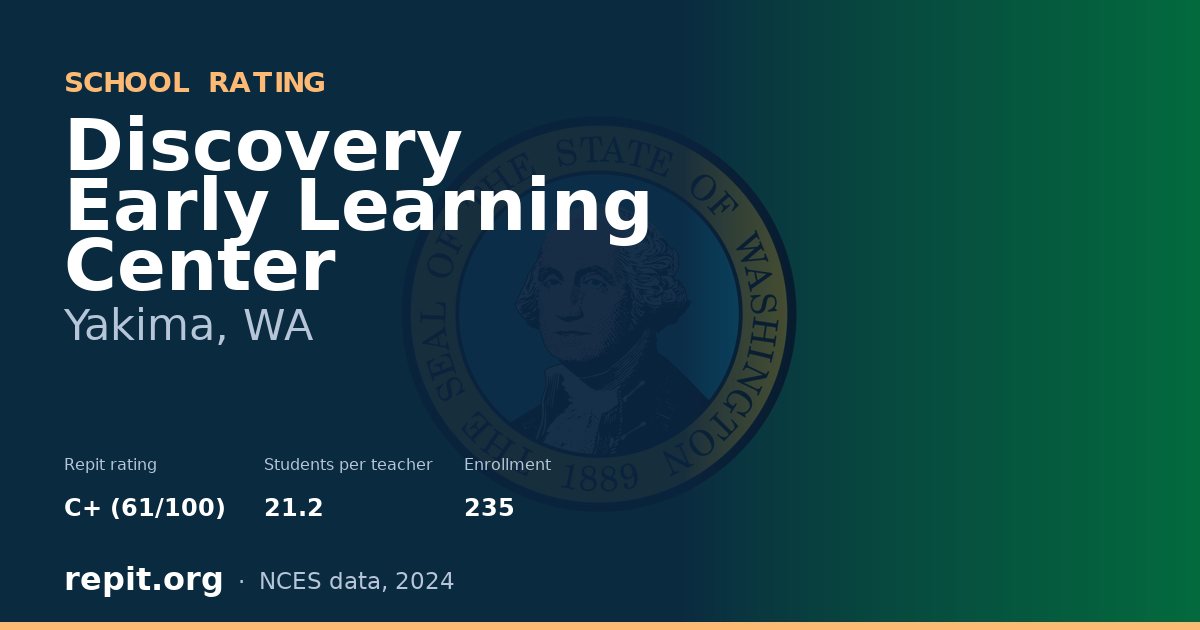 Discovery Early Learning Center, Yakima, WA — Repit school rating C+ (61/100)
