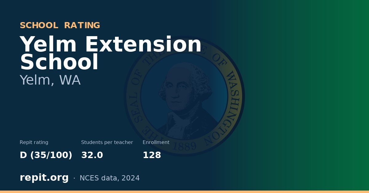 Yelm Extension School, Yelm, WA — Repit school rating D (35/100)