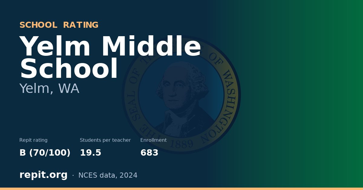 Yelm Middle School, Yelm, WA — Repit school rating B (70/100)