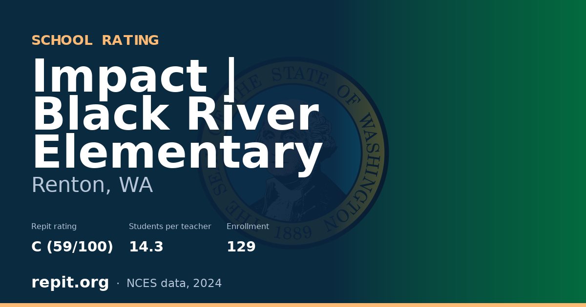 Impact | Black River Elementary, Renton, WA — Repit school rating C (59/100)