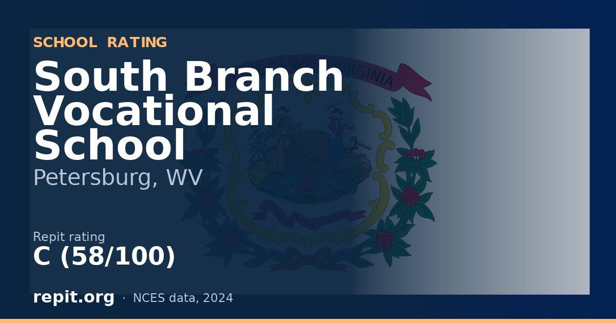 South Branch Vocational School, Petersburg, WV — Repit school rating C (58/100)