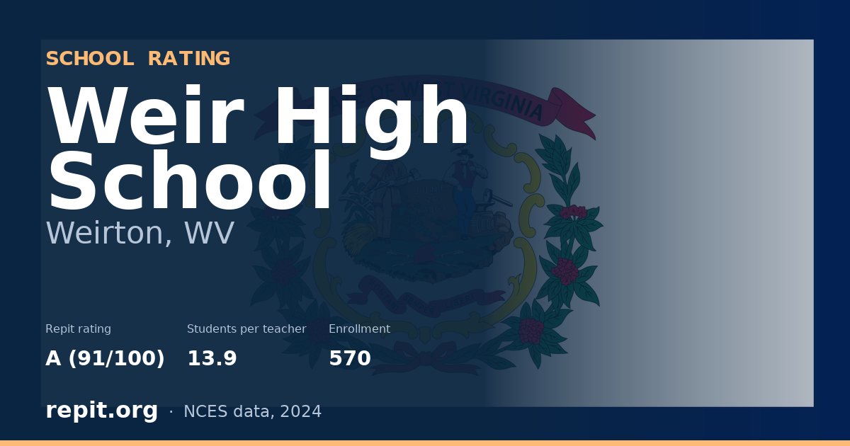 Weir High School, Weirton, WV — Repit school rating A (91/100)