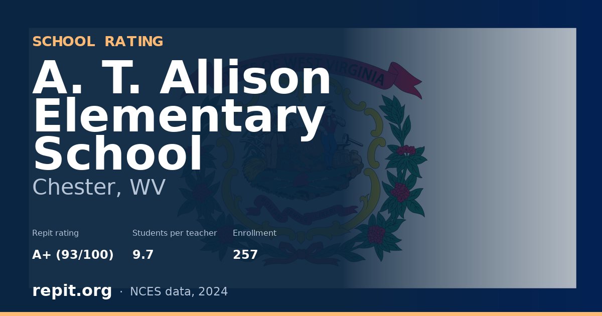 A. T. Allison Elementary School, Chester, WV — Repit school rating A+ (93/100)