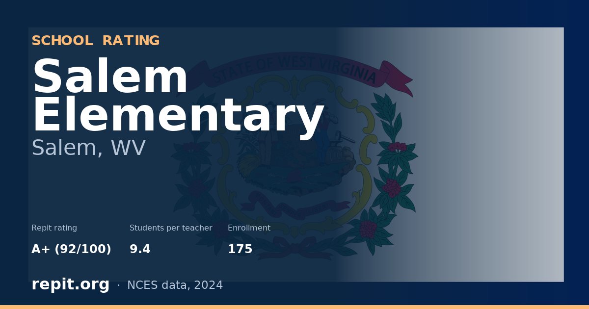 Salem Elementary, Salem, WV — Repit school rating A+ (92/100)