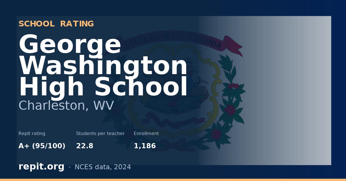 George Washington High School, Charleston, WV — Repit school rating A+ (95/100)