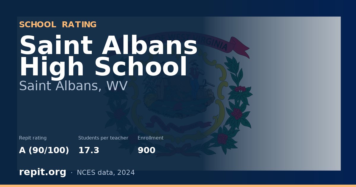 Saint Albans High School, Saint Albans, WV — Repit school rating A (90/100)