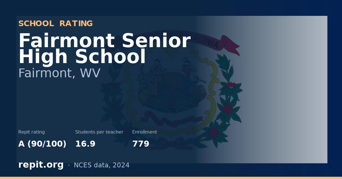 Fairmont Senior High School, Fairmont, WV — Repit school rating A (90/100)