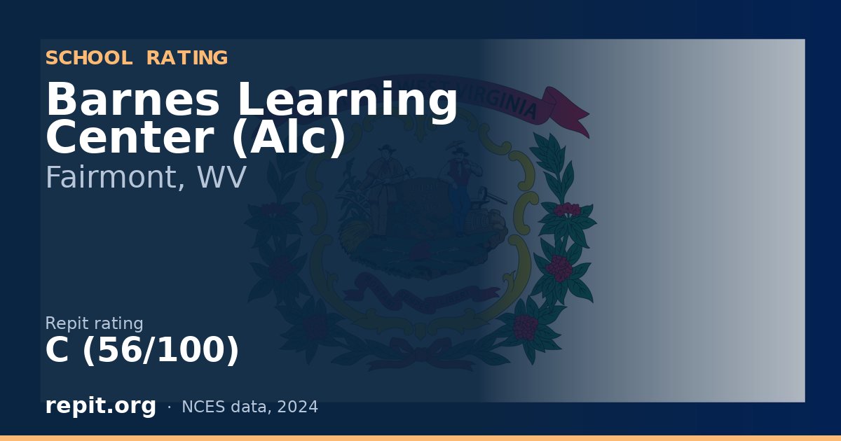 Barnes Learning Center (Alc), Fairmont, WV — Repit school rating C (56/100)