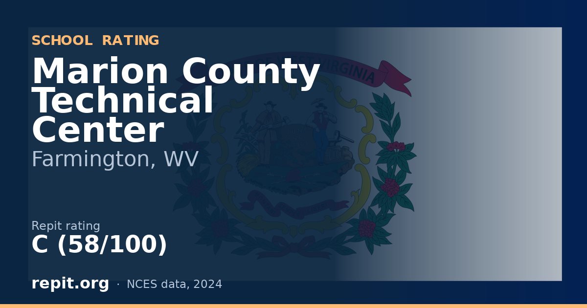 Marion County Technical Center, Farmington, WV — Repit school rating C (58/100)