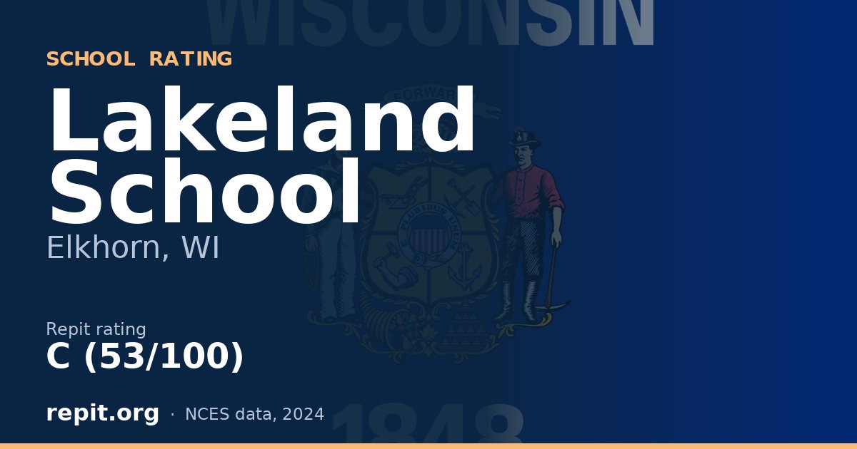 Lakeland School, Elkhorn, WI — Repit school rating C (53/100)