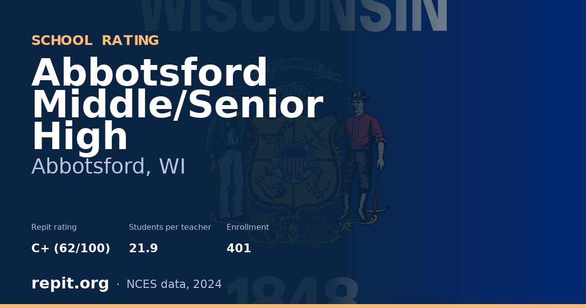 Abbotsford Middle/Senior High, Abbotsford, WI — Repit school rating C+ (62/100)