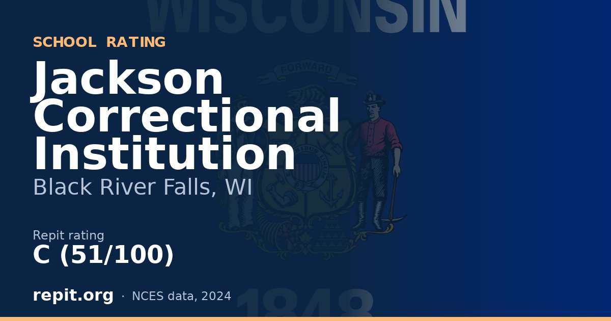 Jackson Correctional Institution, Black River Falls, WI — Repit school rating C (51/100)