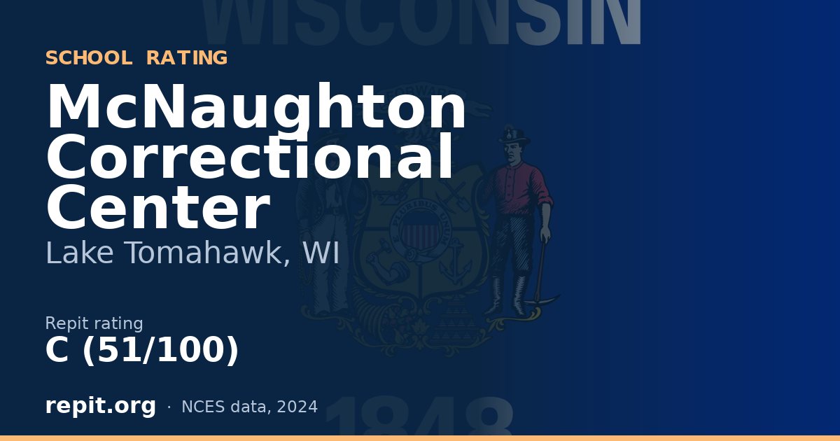 McNaughton Correctional Center, Lake Tomahawk, WI — Repit school rating C (51/100)