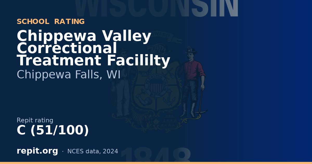 Chippewa Valley Correctional Treatment Facililty, Chippewa Falls, WI — Repit school rating C (51/100)