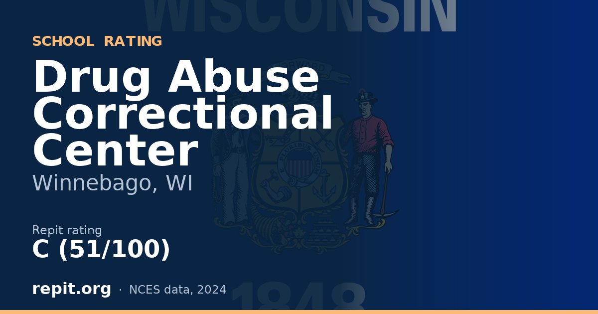 Drug Abuse Correctional Center, Winnebago, WI — Repit school rating C (51/100)
