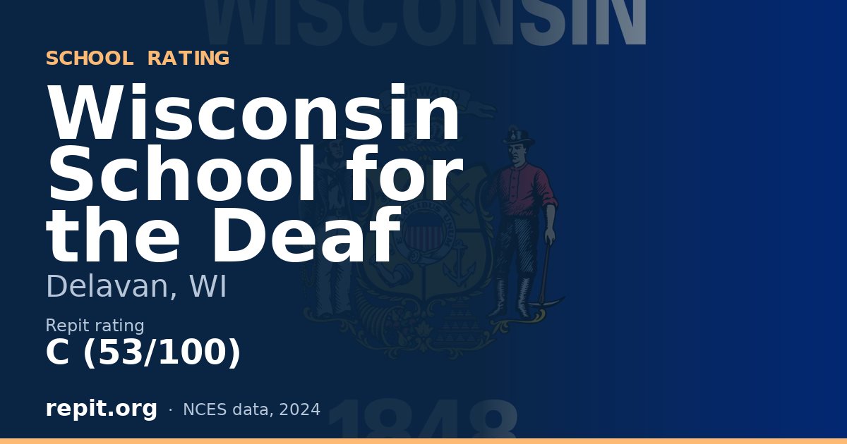 Wisconsin School for the Deaf, Delavan, WI — Repit school rating C (53/100)